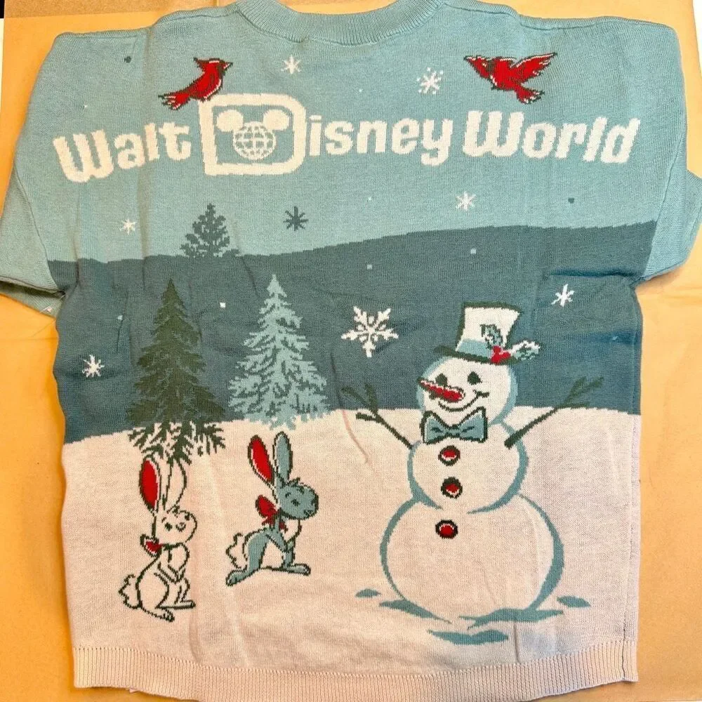 Mickey Mouse Holiday Spirit Jersey Sweater Walt Disney World Kids Size 5/6 NWT